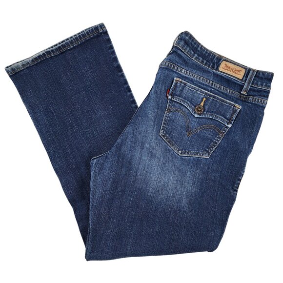 Levi’s 590 Boot Cut Womens 18 18S 38x28 Mid Rise Jeans Open Top Flap Pockets - Picture 6 of 14